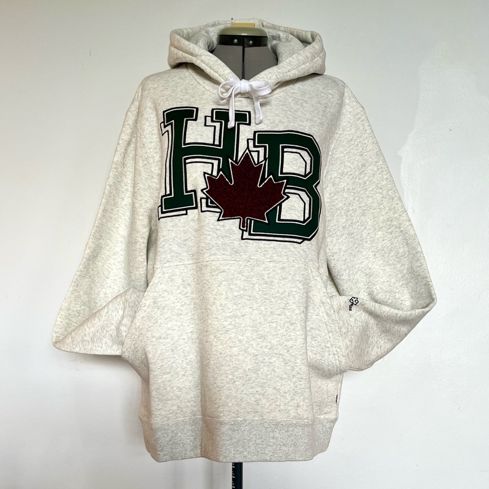HBC Unisex Gray Melange Logo Hoodie
